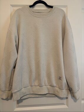 Amazon Men's Crewneck Sweater in Light Beige Cream